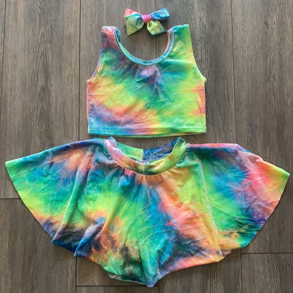 WILD RICH KIDS VELVET TIE DYE MATCHING HAIR CLIP